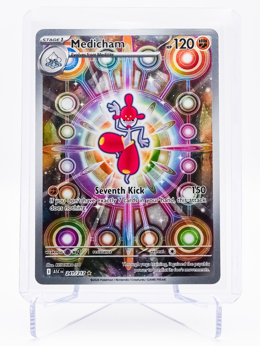 Pokemon Card Medicham 241/217 Illustration Rare Holo Ascended Heroes NM